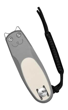 Civivi Knives C25054-1 Purr 1.83" Folding Reverse Tanto Plain Satin Nitro-V Steel Blade, Gray & Ivory G10 Handle
