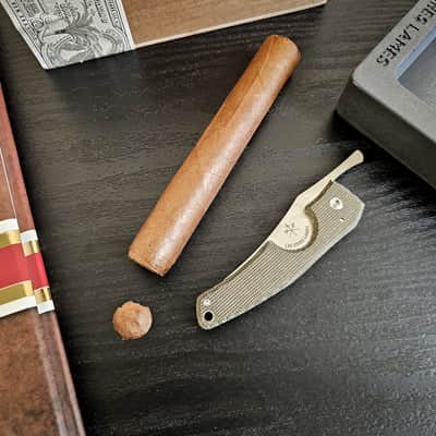 LePetit Cigar Cutter Knife - ODG Micarta