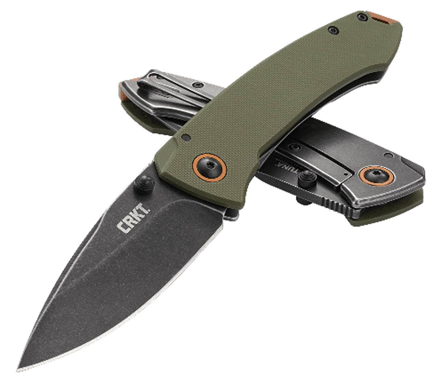 CRKT 2520 TUNA 3.22 PLAIN BLK/GRN