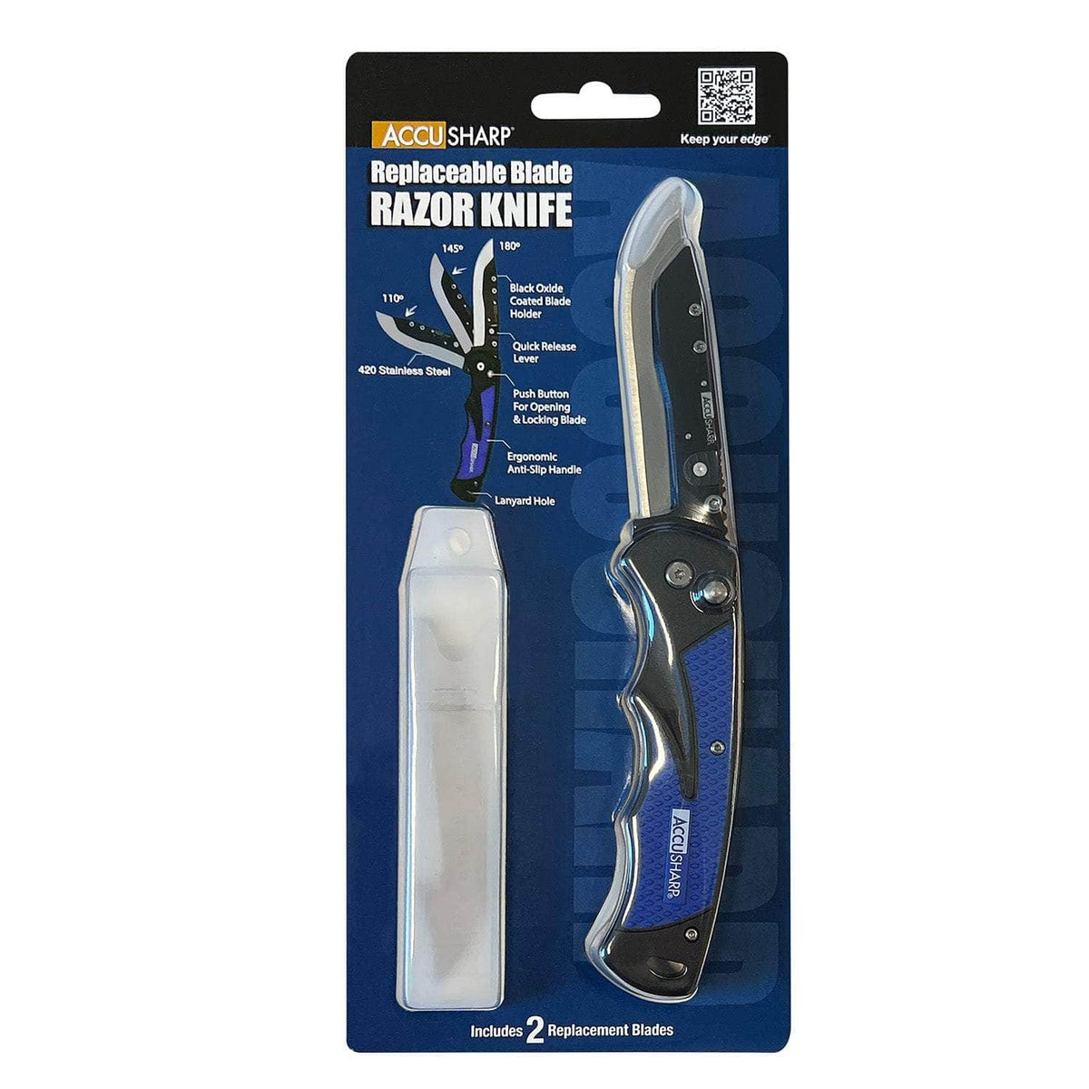 FPI 743C ACCUSHARP BLADE REPLACE RAZOR KNIFE BLUE
