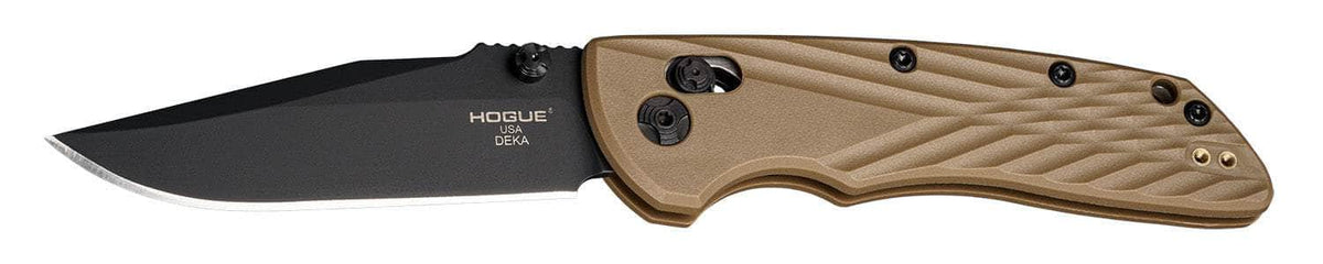 HOG 24377 DEKA 3.25 FOLDER CLIP POINT FDE/BLK