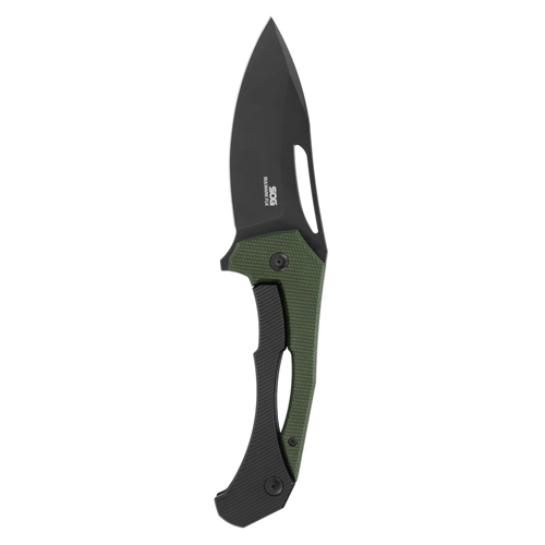 SOG Bulwark FLK 14-24-02-57 Folding Knife – 3" D2 Drop Point, OD Green Micarta