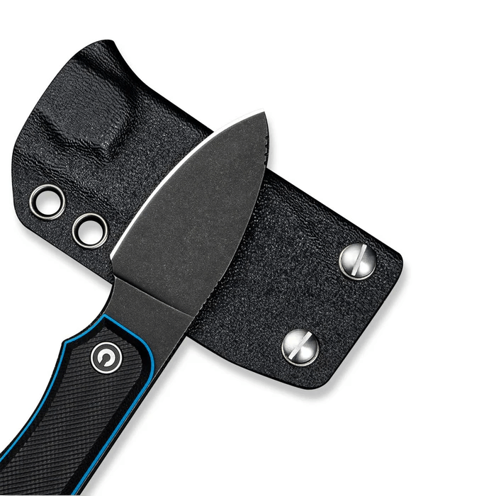 CIVIVI Baby Banter Fixed Blade Knife Black / Blue G10 Handle