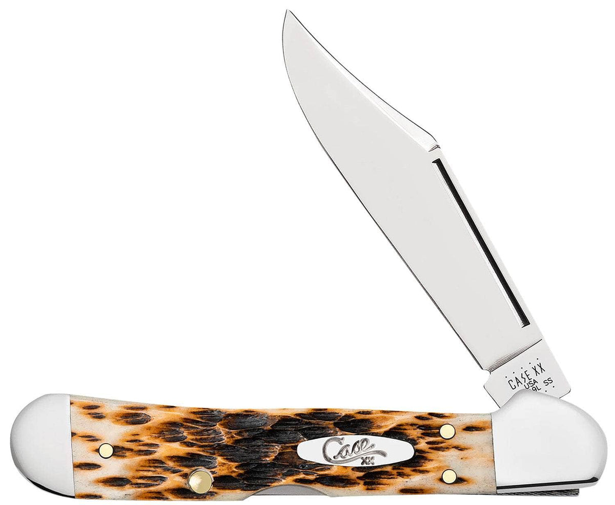 CASE 00133 AMBER BONE PEACH SEED JIG MINI COPPERLK