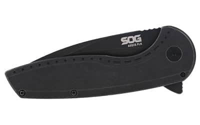 SOG AEGIS FLK 3.25 DROP PT BLK