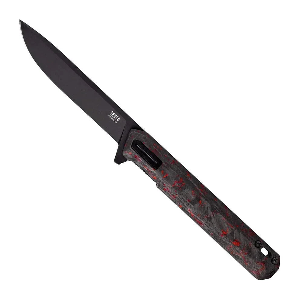 Tekto F2 Bravo 3.3" D2 Manual Folding Knife – G10, Forged Carbon & Ember