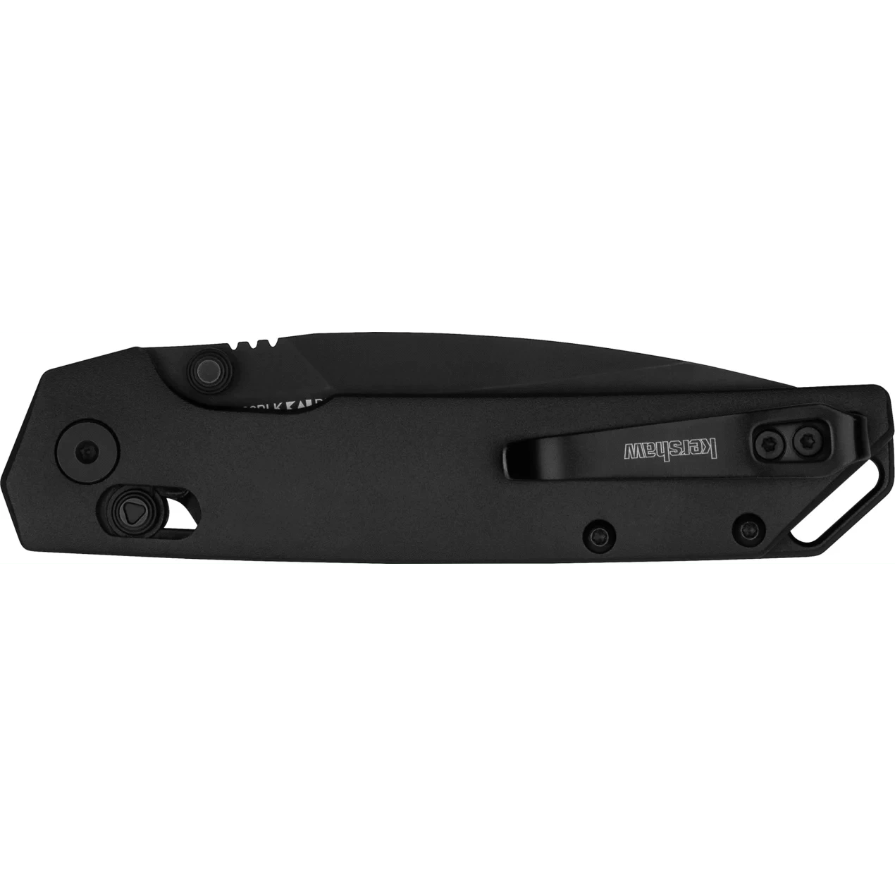 Kershaw Iridium Spear Point, 3.4" D2 Blade, Black Aluminum Handle. 2038BLK