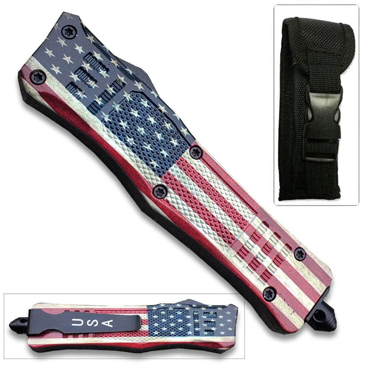 American Flag Swift OTF Knife Double Edge Blade
OTFM-61