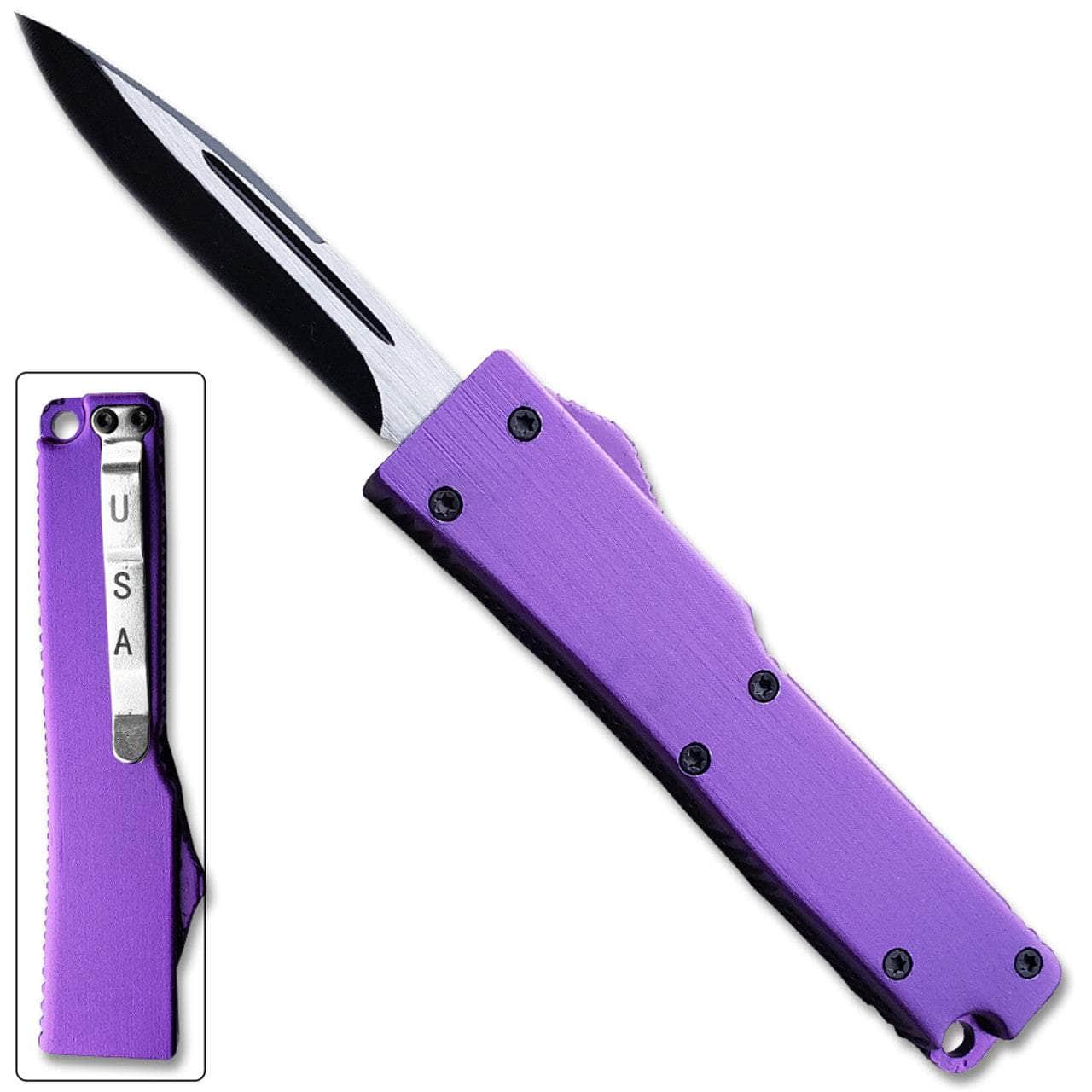 Electrifying California Legal OTF Dual Action Knife Purple electrifying-california-legal-otf-dual-action-knife-purple