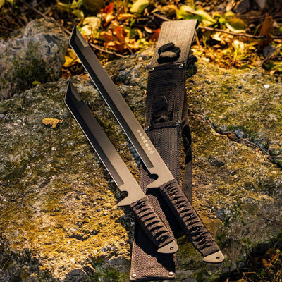 BladesUSA Twin Ninja Swords, 26" & 18" Overall Length, Sheath - HK-1067