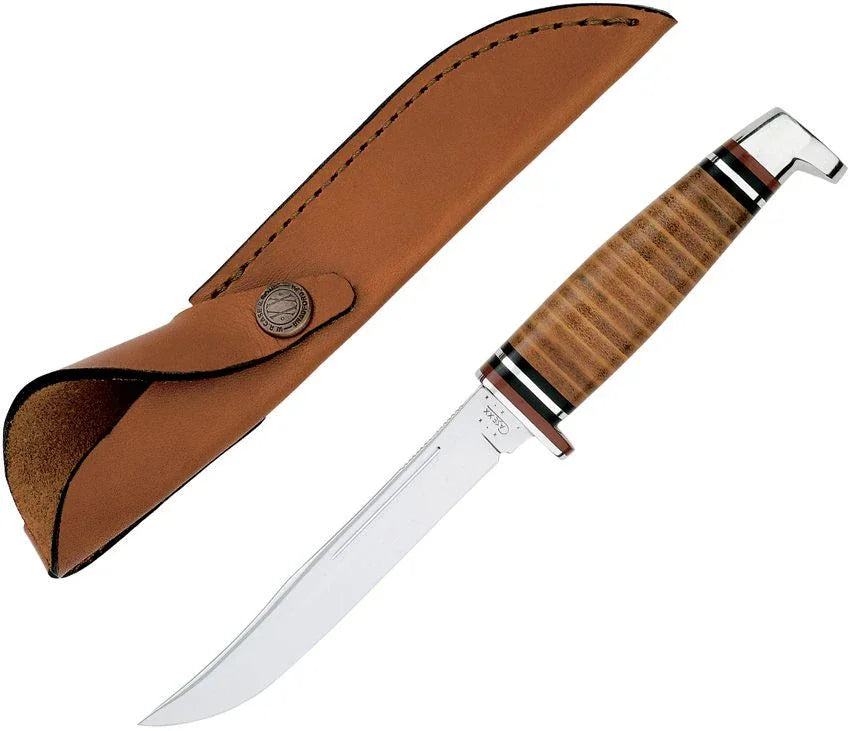 Case 00381 Leather Hunter Fixed Blade – Tru-Sharp Stainless, 5"