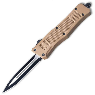 Delta Force Legacy OTF, 2.75" Spear Point Blade, Brown Handle - OTFM-11BR