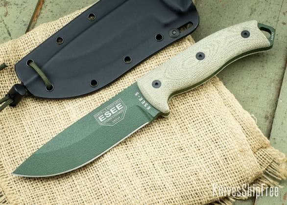 ESEE-5POD-017 OD green fixed blade knife