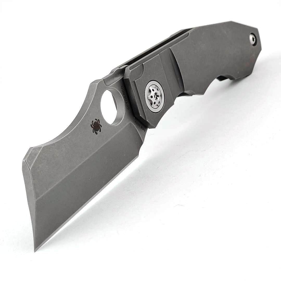 Spyderco Stovepipe C260TIP Folding Knife – 2.78" CPM 20CV Cleaver, Titanium