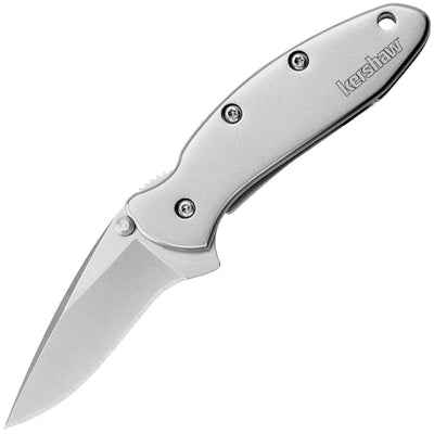 Kershaw Chive, 1.9" Assisted Blade, Stainless Steel Handle - 1600
