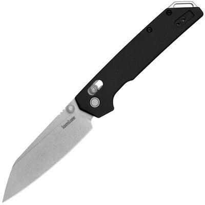 Kershaw Iridium Reverse Tanto, 3.4" D2 Blade, Black Aluminum Handle.- 2038R
