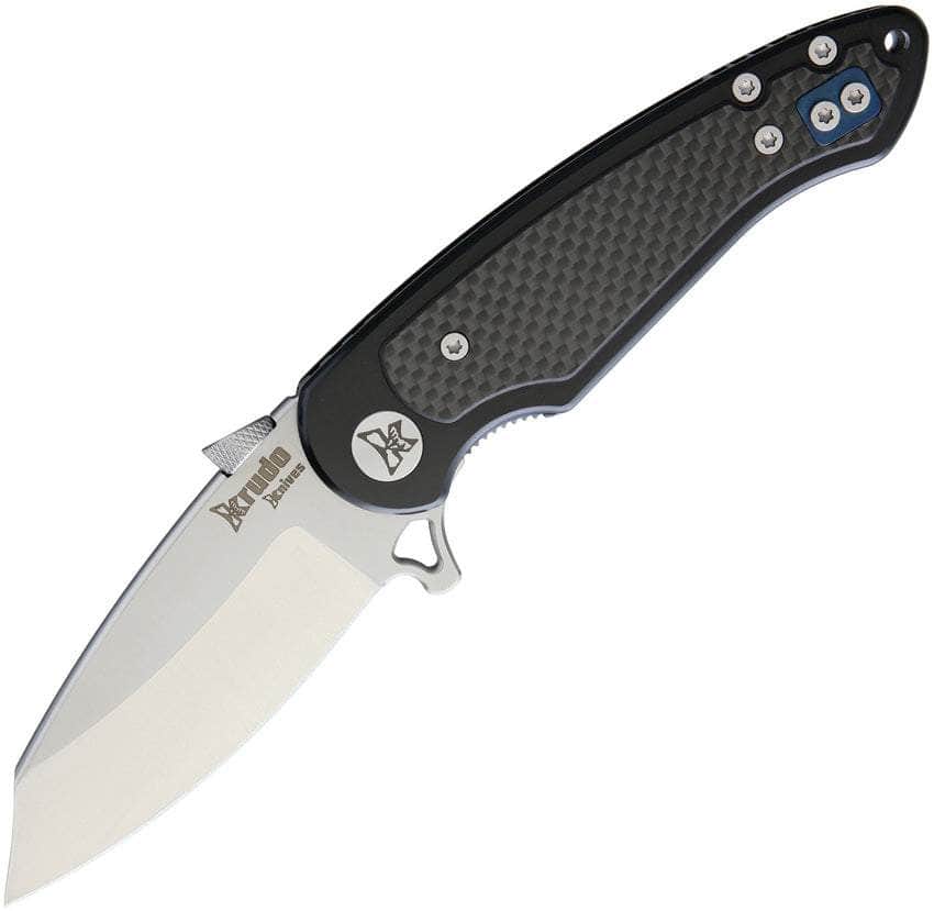 KRUDO Vice Folding Knife – 3.5-inch Reverse Tanto, Carbon Fiber