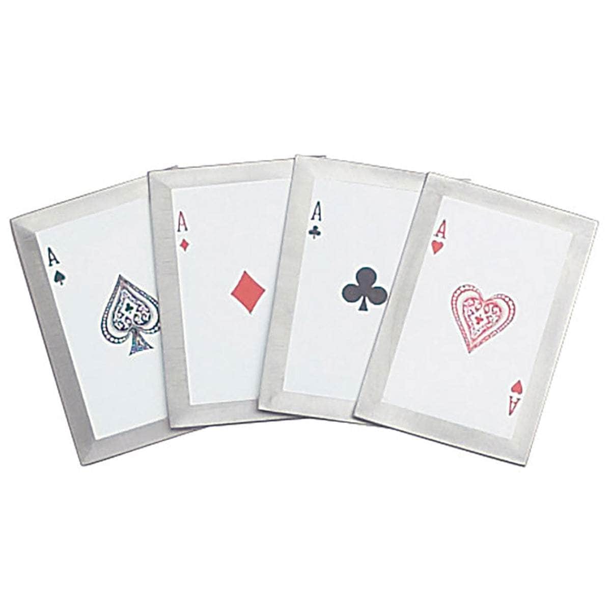 BladesUSA Aces Throwing Cards, Set of 4 3.5" Throwers, Sheath JL4A