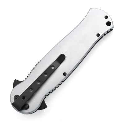 MTech USA Xtreme Tactical Folding Dagger, 4" Blade, Silver Handle - MX-8021GY