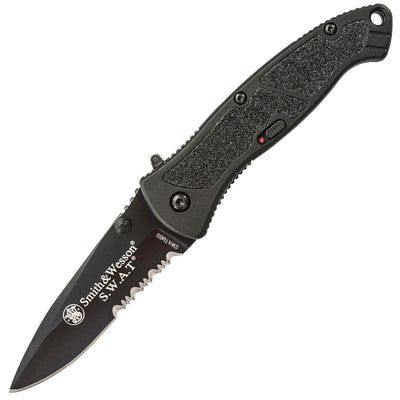Smith & Wesson SWATLBS  S.W.A.T. M.A.G.I.C. Assisted Opening Liner Lock Folding Knife,Partially Serrated