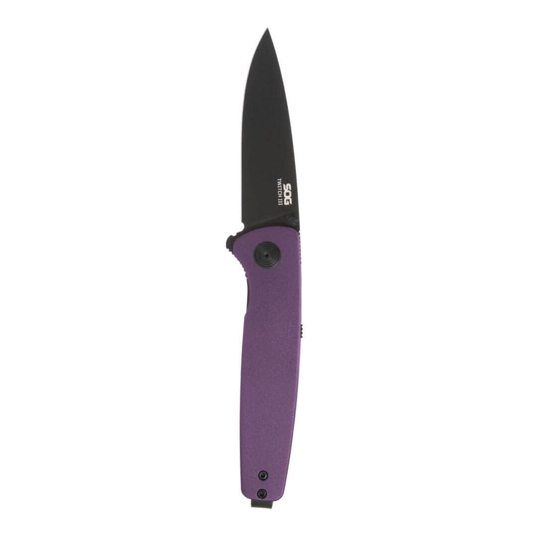 SOG Twitch III Purple 154CM Assisted Folding Knife