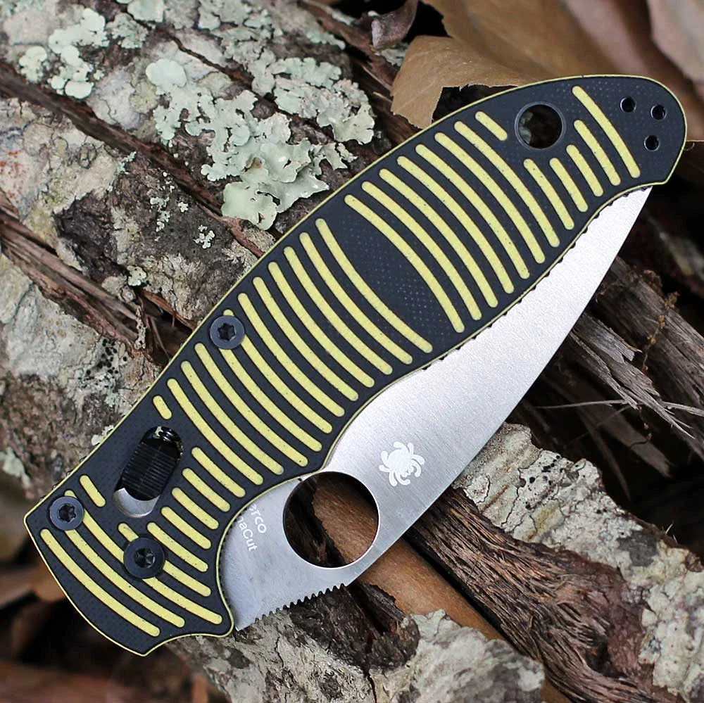 Spyderco Manix 2 Salt C101GBKYLMCP2 – CPM MagnaCut, Black/Yellow G-10