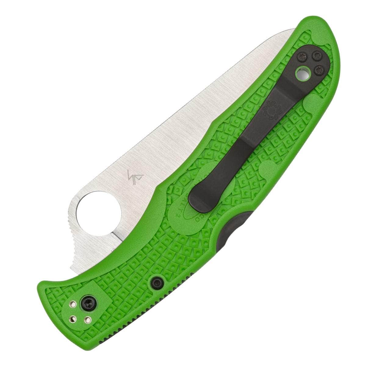 Spyderco Pacific Salt 2, 3.78" LC200N Plain Blade, Green FRN Handle - C91FPGR2