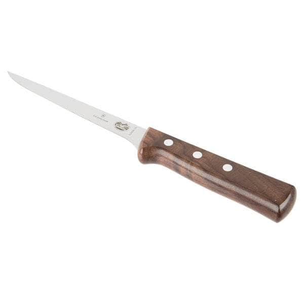 Victorinox 47013 boning knife with straight narrow 6-inch blade and wood handle