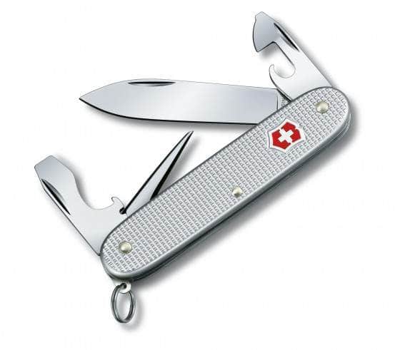 Victorinox Pioneer Alox Silver 0.8201.26 Swiss Army Knife with tools open