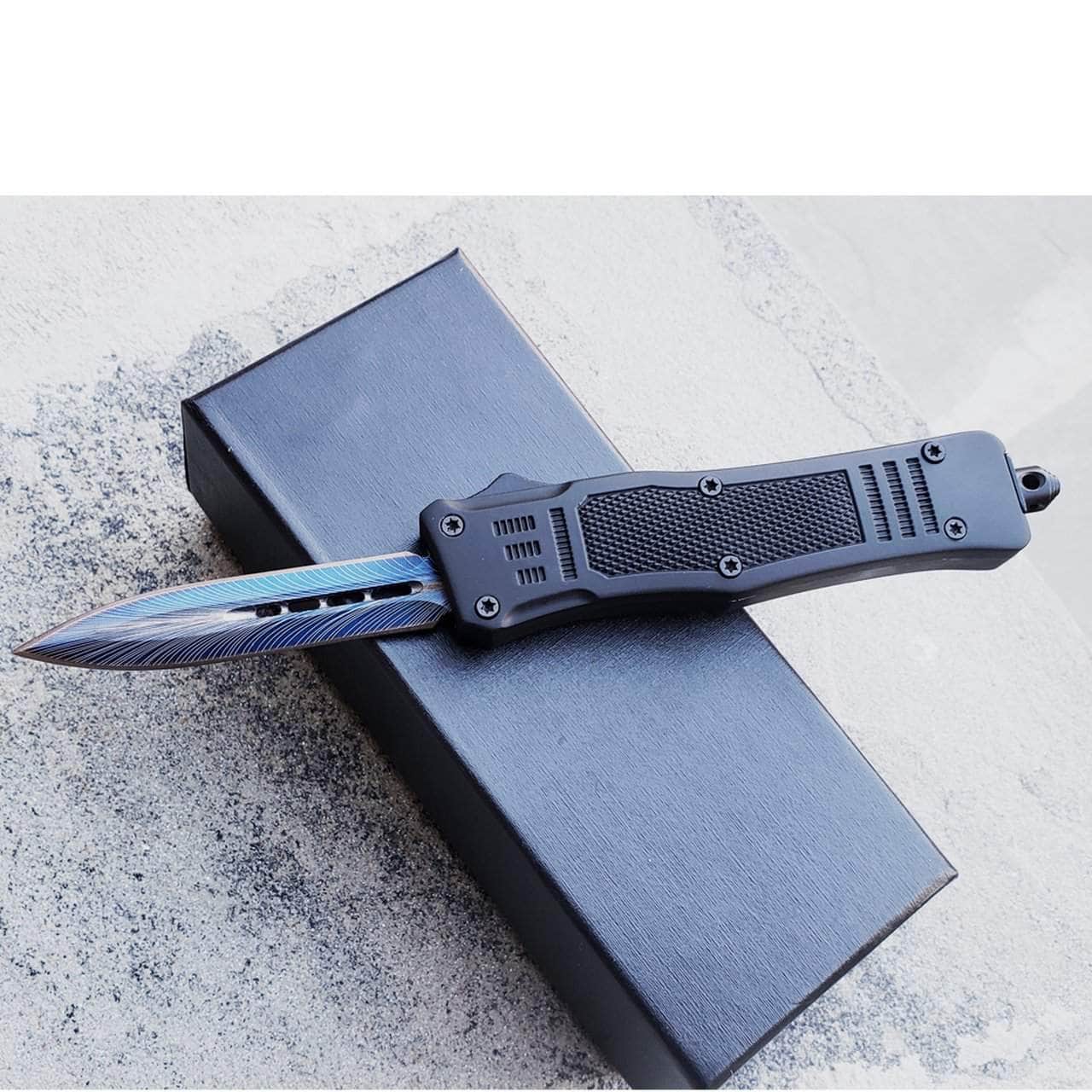 Delta Lightening Blue OTF Out The Front Automatic Double Edge Spear Point Knife