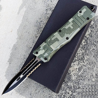 Delta Force OTF Out The Front Automatic Dual Side Serrated Knife
