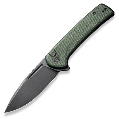 CIVIVI Conspirator, 3.48" Black Blade, Green Micarta Handle - C21006-2
