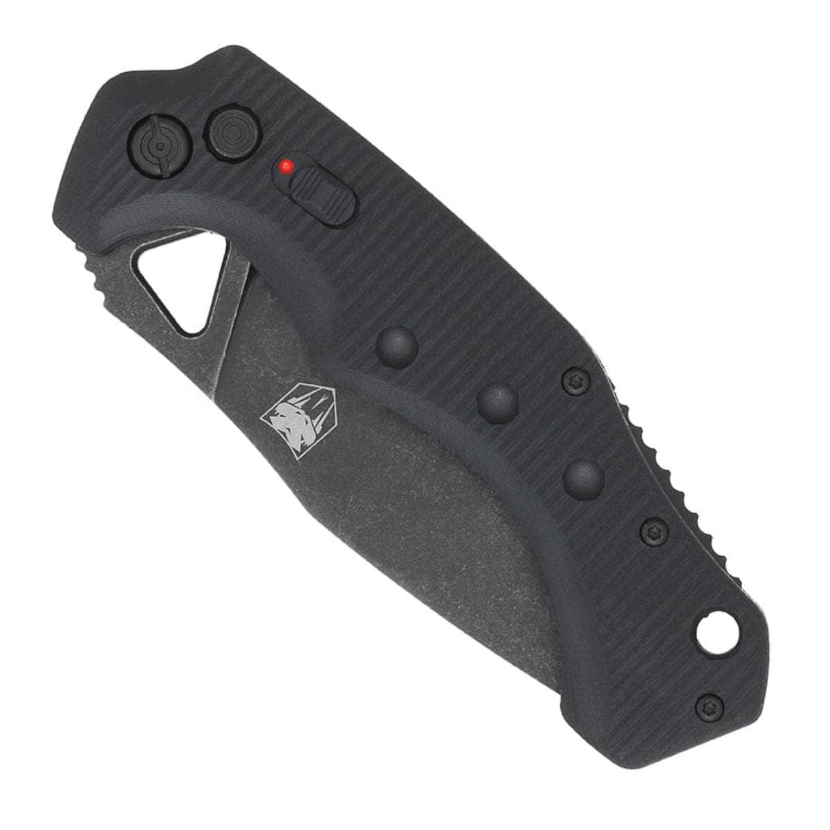 CobraTec Black Ryker, 3.75" Auto D2 Blade, Black G10 Handle - BAFRYK