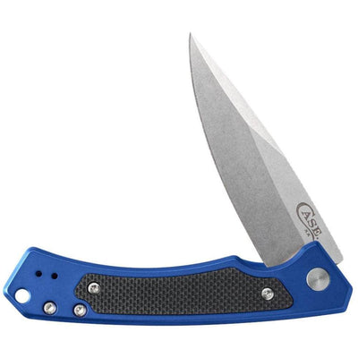Case Marilla, 3.4" S35VN Blade, Blue Aluminum Handle - 25882