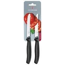 Victorinox Swiss Classic 2-Piece Serrated Utility Knife Set – Black