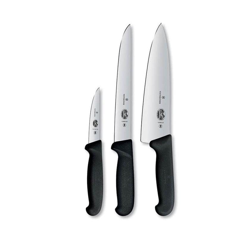 Victorinox Fibrox Pro 3-Piece Chef’s Knife Set – Black