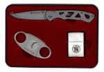 Smith & Wesson Cigar Combo Gift Tin Knife Cutter Lighter 3" Blade