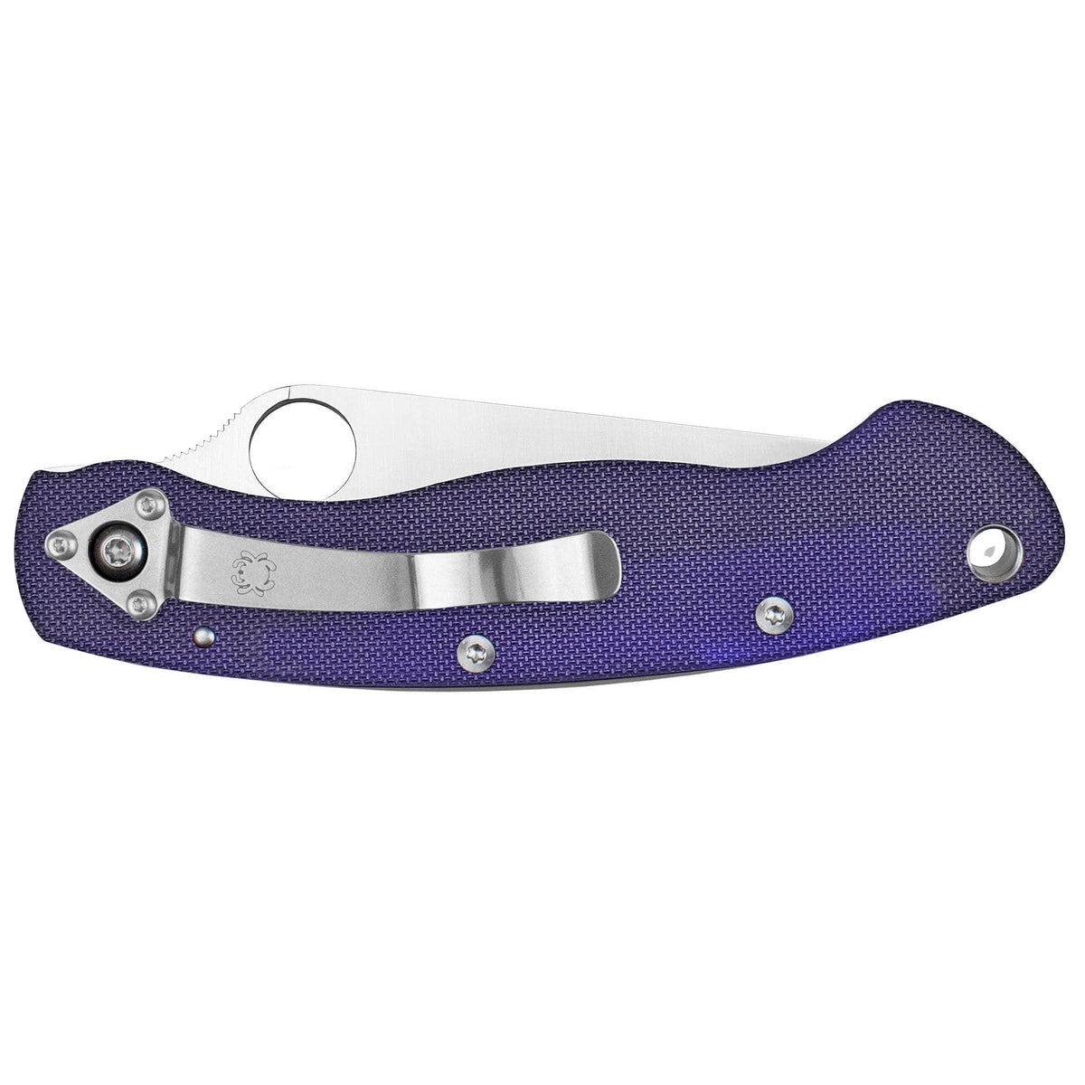 SPYDERCO MILITARY MODEL G-10 BLUE