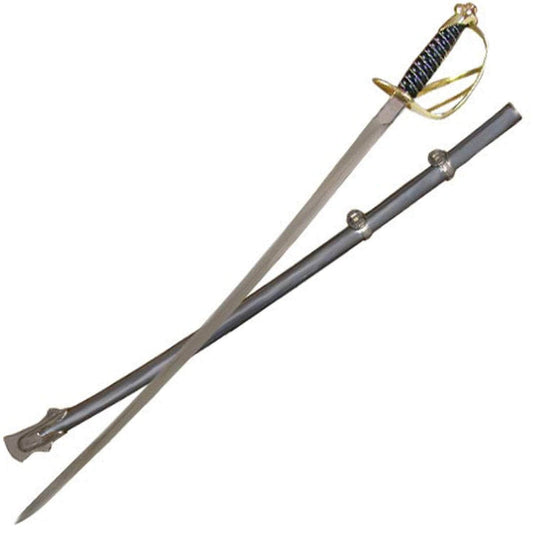 1860 Light Cavalry Saber, 33" Blade, Brass Guard, Scabbard - L-5550