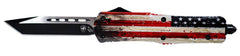 TEMP LWUS231 LRG WOOD US FLAG TANTO 440C BLK
