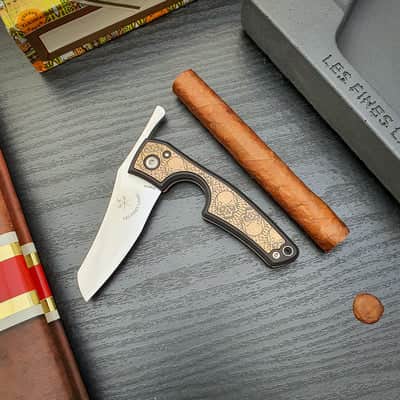 LePetit Cigar Cutter Knife – Brass Skulls