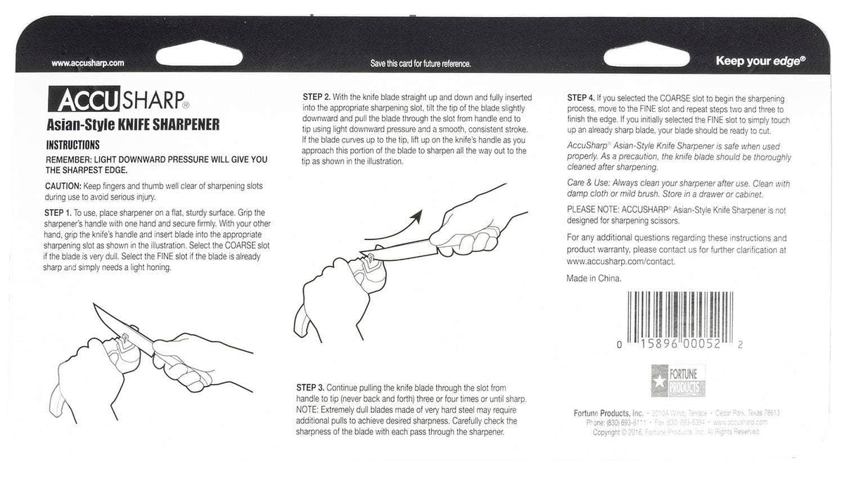 FPI 052C  ACCUSHARP ASIAN STYLE KNIFE SHARPENER