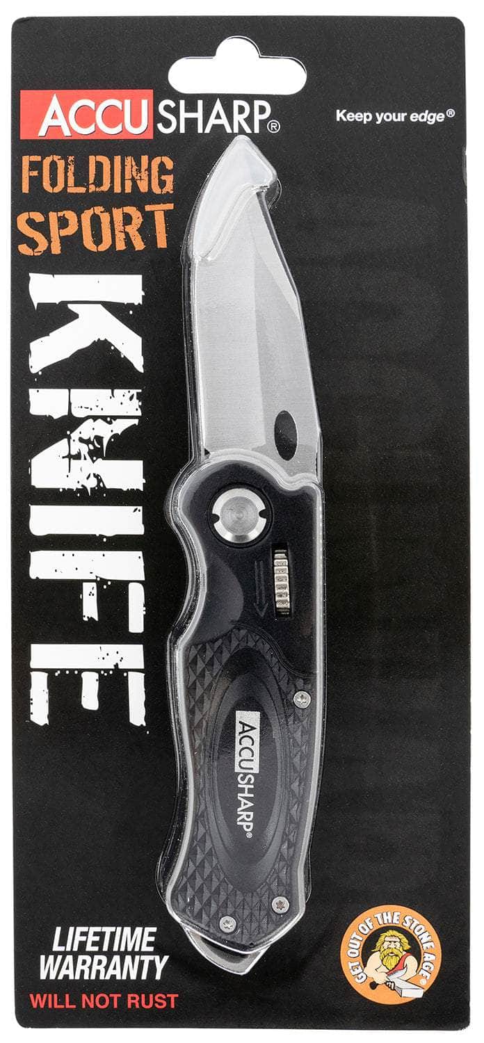 FPI 703C ACCUSHARP FOLDING SPORT KNIFE BLACK