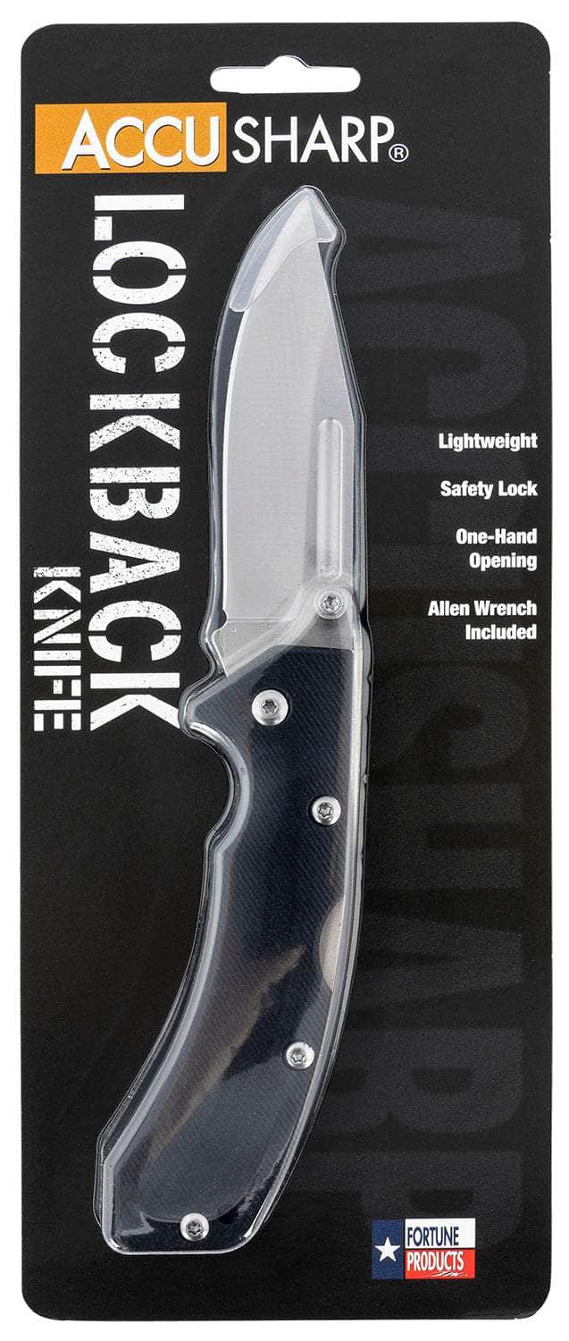 FPI 711C ACCUSHARP LOCKBACK G10 KNIFE BLACK