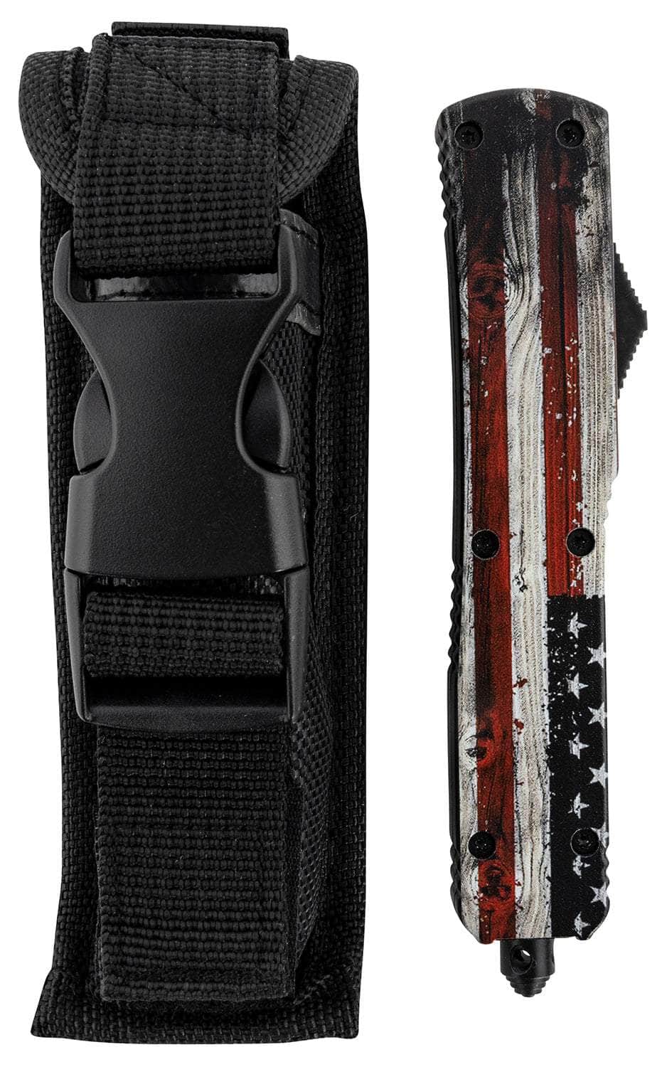 TEMP MWUS231  SLIM  WOOD US FLAG TANTO 440C BLK