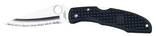 SPY C10SBK ENDURA SERRATED CLPNT 3.75 BLK