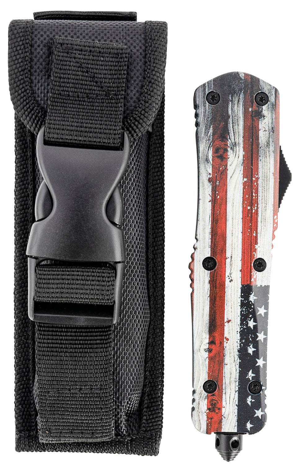 TEMP LWUS331  LRG   WOOD US FLAG DROP BLK
