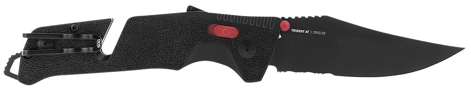 SOG 11-12-02-41 TRIDENT AT BLK/RED SERRATED