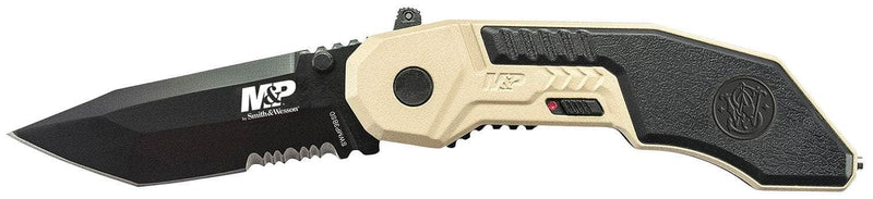 M&amp;P SWMP3BSDCP  TANTO SERRATED TAN/BLACK