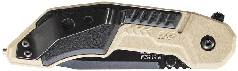 M&amp;P SWMP3BSDCP  TANTO SERRATED TAN/BLACK